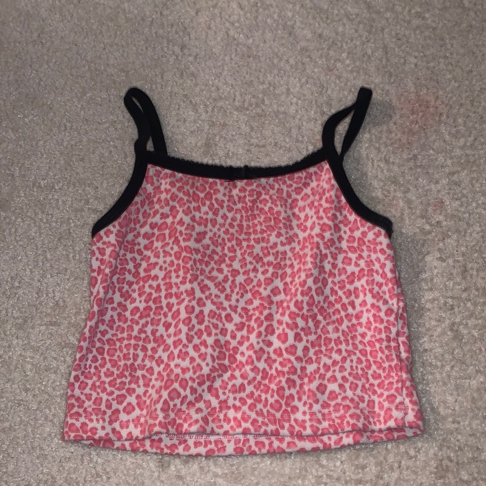 Brandy Melville Pink cheetah tank top